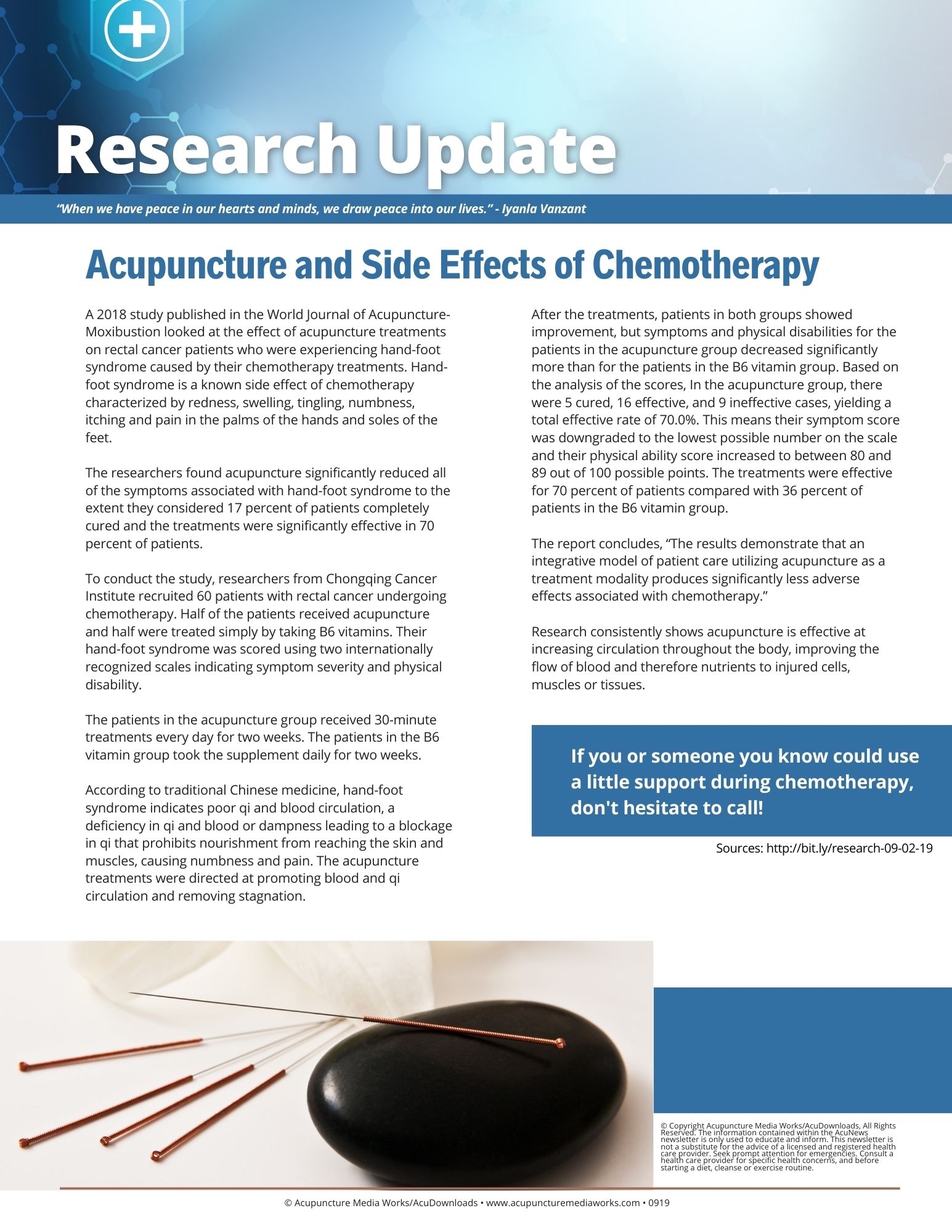 Research - Acupuncture and Side Effects of Chemotherapy