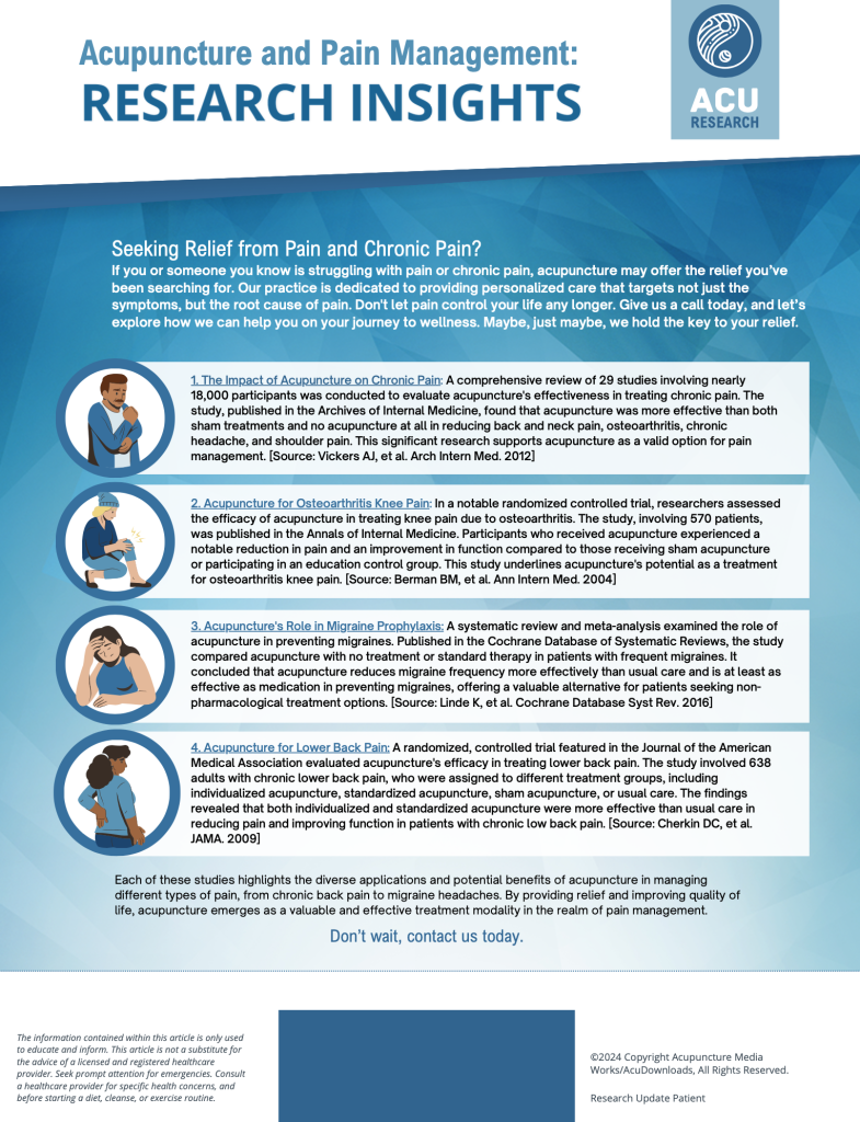 Research - Acupuncture Pain Management - ProdShot