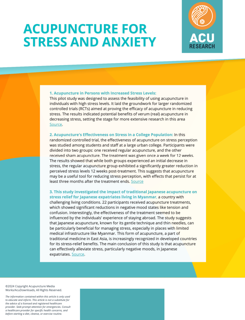 Research - Acupuncture for Stress Anxiety - ProdShot