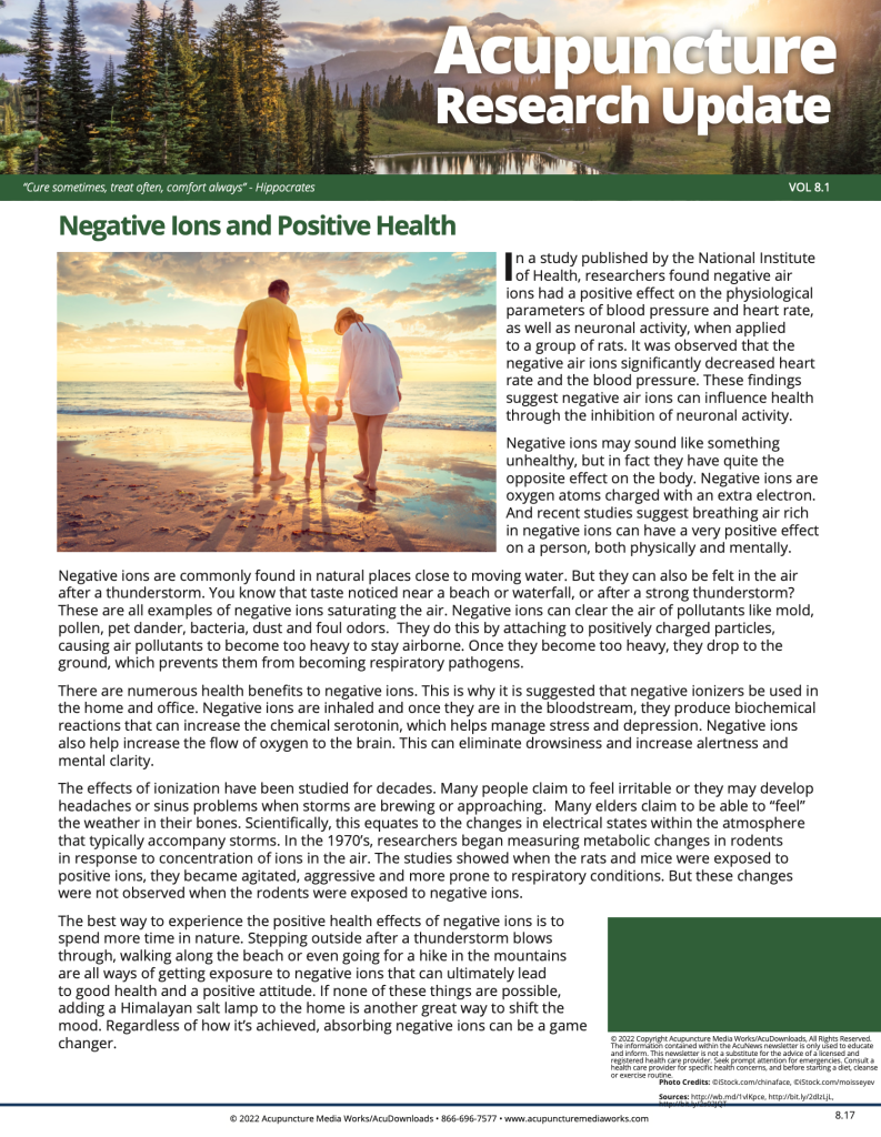 Research - Negative Ions and Positive Health - ProdShot